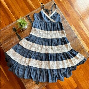 Tiered Chambray Ruffle Dress by Kanya
